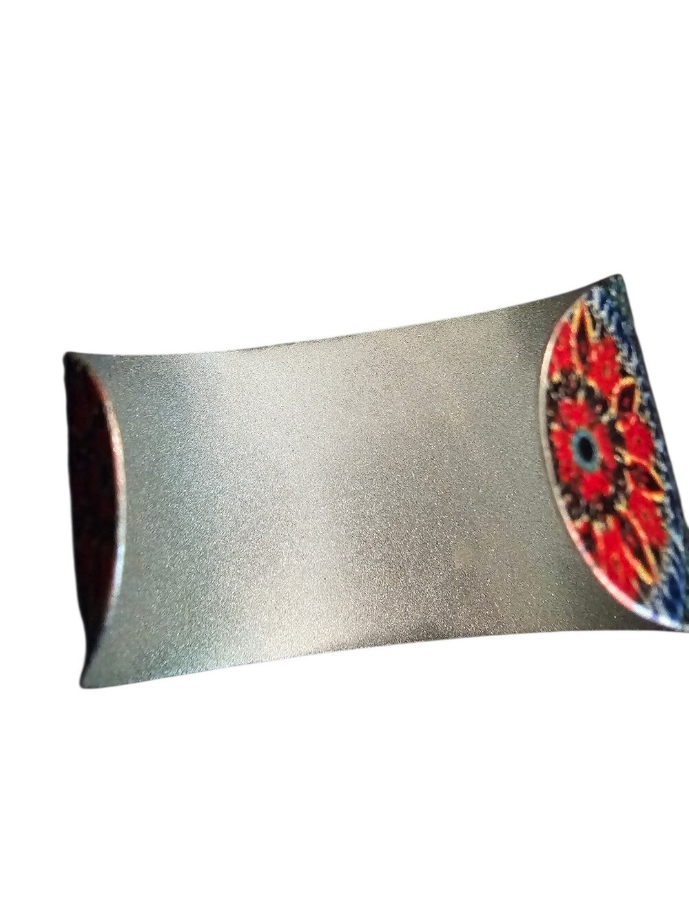 Colorful Mandala Pattern Cuff Bracelet.    V - Picture 4 of 4